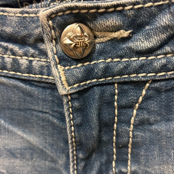Miss Me Embellished Ankle Signature Cuffed Skinny Jeans Sz 27 - Picture 11 of 13
